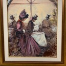 Esplanada parisiense, óleo sobre tela