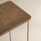 Mesa de apoio em latão e madeira
