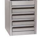 Mesa de trabalho inox c/portas e bloco de 4 gavetas modular MA Climainox