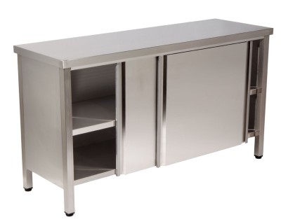 Mesa de trabalho inox totalmente fechada T2 Módular Climainox