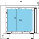 Bancada frigorifica pastelaria euronorma 600x400 serie 800 MR 1620 PDCR Infrico