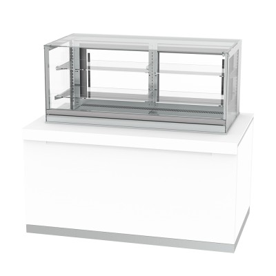 Mesa Buffet vitrines refrigeradas Infrico com vidro frontal
