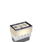 Vitrina expositora de gelados Carrara Creme Vidro total