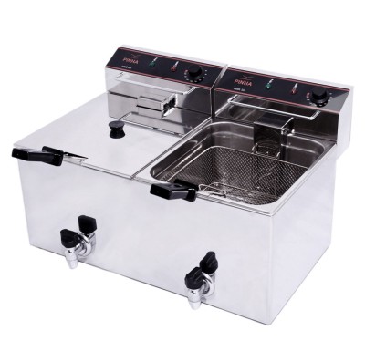 Fritadeira dupla 10+10 l com torneira